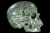 Realistic, Polished Hamine Jade Skull #116393-4